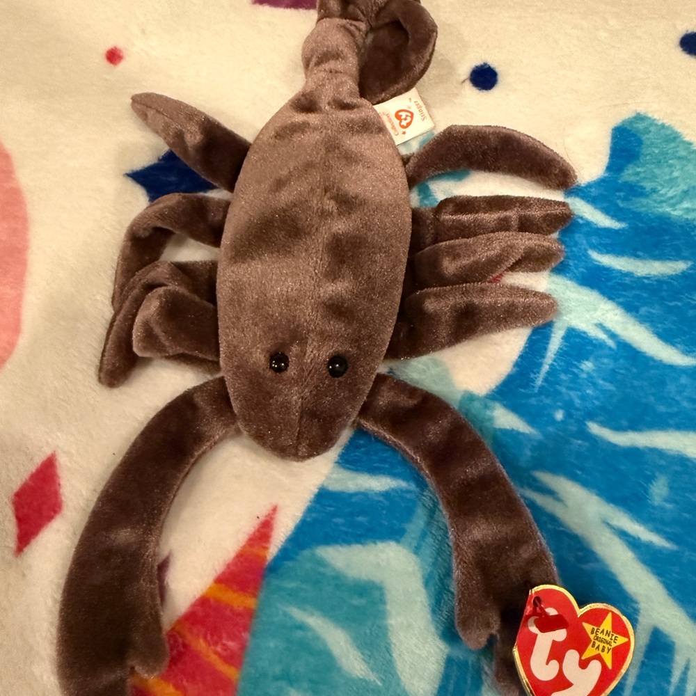 Brown Plush Sting Stingray Toy Antique